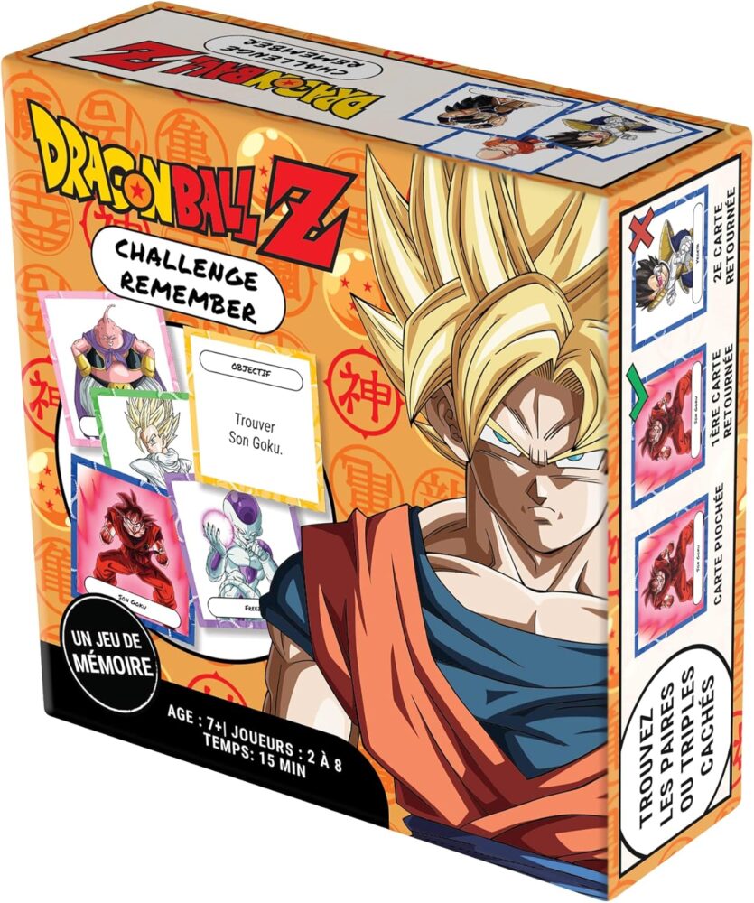 Dragon Ball MEMOARRR – Juego De Memoria De Cartas Para 2 A 4 Jugadores De 8 Años, Partidas De 10-20 Minutos